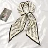Bufanda Larga Pequeña de Seda Cinturón para el Cabello Corbata de Bolsillo de Alta Gama Cinturón de Cinta Lazo para el Cabello de Mujer Primavera y Otoño Combinación Perfecta