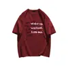 Blusa de Verão Feminina Estilo Coreano Doce com Estampa de Letras, Gola Redonda e Manga Curta, com Sensação Relaxada e Versátil para o Trabalho e Uso Casual