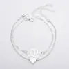 Europa e Estados Unidos transfronteiriço novo simples moda oco Lótus sorte amor corrente pulseira tendência personalidade pulseira