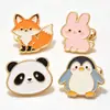 Insignia de Metal Personalizada Linda de Dibujos Animados con Patrón de Pequeño Panda, Broche de Metal Artesanal Esmaltado Electroplateado Fundido a Presión DIY
