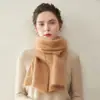 Bufanda de Cachemira para Mujer 100% Cachemira Pura Moda Otoño e Invierno Elegante Versátil Simple Cálida Bufanda Tejida
