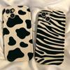 Padrão de leite de zebra para iPhone16/14promax Apple 13 capa de telefone 12 silicone 11 feminino XR