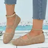 Nuevos Zapatos Planos Casuales de Punta Redonda para Mujer, Huecos, Talla Grande, Modernos, Casuales, Planos, Individuales, Zapatos de Punto Perezosos para Primavera Verano