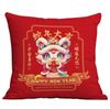 Almohada Año Nuevo 2025 Año de la Serpiente Funda de Almohada Roja Festiva Hogar Sala de Estar Sofá Cojín Funda de Almohada Puede Hacer logo