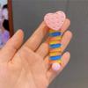 Meninas Rolo Linha Telefônica Anel de Cabelo Dos Desenhos Animados Flor Arco Criativo Doce Rabo de Pônei Linha Telefônica Enrolamento Corda de Cabelo