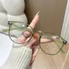 Gafas Coreanas Anti-Luz Azul Estilo Coreano para Hombres y Mujeres Retro Marco Grande Lentes Transparentes Monturas Ultraligeras para Miopía Fabricante Venta al por Mayor