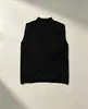 Suéter de Punto Gris de Cuello Medio Alto para Mujer Otoño/Invierno Estilo Nuevo Color Sólido Simple Versátil Suéter de Manga Larga Camiseta Base