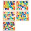 Blocos de Construção de Corda com Letras para Bebês de 3-6 Anos Quadro de Desenho Dupla Face Feito à Mão Brinquedos Educacionais de Alfabetização Árabe