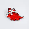 Serie de Dragones de Dibujos Animados Set Combinado de Broches Metálicos Accesorios de Insignias Creativas con Forma de Dinosaurio Accesorios para Ropa Infantil