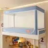 Mosquitero para estudiante, Clase A, para uso en cama, con protección inferior contra mosquitos, adecuado para dormitorios de preparatoria, con parte superior opaca y a prueba de polvo, diseño de tres puertas para literas