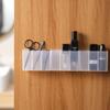 Caja para colgar en la pared, armario con espejo, caja para colgar en la pared, estante de almacenamiento transparente para escritorio con tiza, caja para guardar lápices labiales y cejas.