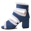 Sandalias de tacón alto de boca de pez para mujer calzado comercio exterior transfronterizo europeo y americano combinación de colores talla grande 40-45 sandalias para mujer X2307008