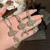 Colgante de Jade Aventurina Natural de Xinjiang, Colgante de Buda para Hombres y Mujeres, Candado de Nube Propicia, Collar Vintage
