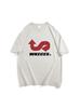 Camiseta Blanca de Algodón de Manga Corta para Mujer 2025 Nuevo Diseño de Verano Chic Estampada Holgada Nicho Versátil Superior