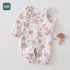 Mameluco de Algodón de Manga Larga para Primavera y Otoño, Body para Recién Nacido, Sin Costuras, Body para Todas las Estaciones, Verano Clase A