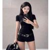 Novo estilo quente menina Rivet Belt retrô preto sexy calças decorativas cinto feminino de alta qualidade em high-end cinto mulheres