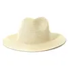 Base de Sombrero de Paja Lisa Transfronteriza para Viajes, Sombrero Panamá, Sombrero de Sol para Playa, Sombrero Jazz DIY