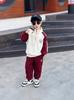 Conjunto de Ropa de Otoño para Niños 2026 Nuevo Estilo Bloques de Color para Niños Cuello Alto Primavera y Otoño Ropa Deportiva con Media Cremallera para Bebé