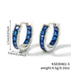 Moxi Transfronteiriço Novo Estiloso Colorido Multicor Cobre Incrustado Zircônia Estilo Europeu e Americano Moda Versátil Brincos Ear Cuffs Argolas