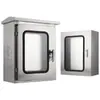 Caja de Distribución de Acero Inoxidable 304 para Interiores/Exteriores, Doble Puerta, Montaje en Superficie, Caja de Control a Prueba de Lluvia, Caja para Instrumentos de Monitoreo