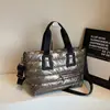 Moda Transfronteriza Bolso de Mujer Nuevo Versátil Bolso de Algodón Bolso de Mano para Hombro Gran Capacidad Bolso Suave Bolso Cruzado Casual