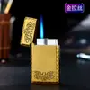 Dk6601 Som de Aço Explosão Alta Potência Chama Azul À Prova de Vento Isqueiro Personalizado Laser DIY Presente Isqueiro