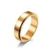46810mm Anillo Sencillo Liso Grabable, Anillo Giratorio Liso de Acero Inoxidable, Anillo de Pareja Estilo Unisex