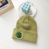 Gorro de Invierno Transfronterizo para Mujer, Gorro de Punto, Estilo Coreano, Versátil para Estudiantes, Gorro de Punto Cálido con Letra S de Celebridad de Internet Harajuku, Gorro para Clima Frío