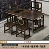 Conjunto de Mesa e Cadeiras para Varanda, Novo Estilo Chinês, Apartamento Pequeno, Mesa de Chá Moderna para Casa e Conjunto de Chá Combinados, Mesa de Chá para Escritório