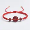 Fivela de Cinábrio Pulseira de Corda Vermelha Feminina Corda Trançada Antiga Masculina Areia Dourada Roxa Pulseira Infantil Joia