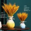 Espiga de Trigo Flor Seca Gipsofila Buquê Arranjo de Flores para Sala de Estar Vaso Pequeno de Cerâmica Estilo Ins Ornamento de Decoração para Gabinete de TV de Mesa