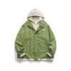 Nueva Moda de Primavera Marca de Moda Chaqueta de Moda con Capucha Falsa de Dos Piezas Suelta Chaqueta Abrigo Versátil JK9258-P80