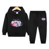 Conjunto de Sudadera y Pantalón de Chándal para Niños de Dos Piezas Ropa de Otoño 2024 Primavera y Otoño Nueva Ropa para Niños Traje con Sudadera con Capucha para Niñas Venta al por Mayor