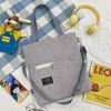 Bolsa de lona ins estudante feminina estilo coreano bolsa mensageiro grande capacidade moda combina com tudo ombro portátil tutorial bolsa mochila