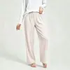 Pantalones de exterior para caminar en otoño, pantalones térmicos de terciopelo para mujer en casa, ropa cómoda casual para estar en casa, pantalones largos de pijama
