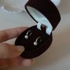 Pendientes de perlas de agua dulce bañados en plata S925 y oro de 14 quilates. Pendientes de plata de ley premium. Pendientes pequeños y exquisitos. Elegantes pendientes de celebridades.