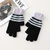 Novas Luvas de Lã Winter Dew para Tela Sensível ao Toque com Dois Dedos, Imitação de Caxemira, Veludo Masculino, Quentes, à Prova de Frio, Luvas para Escrita de Estudante