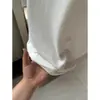 Camiseta Branca Casual de Gola V Estilo Preguiçoso Feminina Primavera e Verão Manga Longa Solta Emagrecedora com Camisa Básica