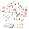 Cartão de Aniversário Quadrado High-End Simples Pequeno Cartão Presente Flores Cartão Manuscrito Conjunto de Cartões de Aniversário
