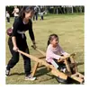 Carro de monociclo de madera antiguo coche de equilibrio juego para padres e hijos de jardín de infantes accesorios para actividad de desarrollo al aire libre para formación de equipos