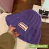 Chapéu de Lã Trançado Grosso Tendência 2025 para Mulheres para Outono e Inverno, Versátil, Circunferência da Cabeça Grande, Solto, Quente, Gorro que Afina o Rosto
