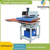 Máquina de hot stamping a quente em couro para pressão de óleo 60*80 máquina de hot stamping a quente de dupla estação para flâmula espuma pluma máquina de prensagem plana para camiseta travesseiro