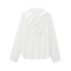 Comércio exterior transfronteiriço 2024 inverno novo feminino estilo europeu e americano temperamento francês laminado decorativo colarinho de lótus camisa de viajante