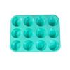 Em estoque para envio internacional 12 furos redondos silicone forma de bolo grau alimentício forminha de muffin ferramentas de panificação DIY bandeja de silicone para assar