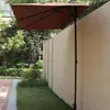 Sombrilla de Exterior de Media Cara, Sombrilla de Sol para Montar en la Pared, Altura Ajustable, Sombrilla de un Lado, Sombrilla Lateral Elevable, Sombrilla Cuadrada para Plantas Verdes en Balcón