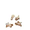 Presilha de bico de pato super fada com strass, pérola e borboleta, presilha de cabelo princesa com strass color-block metálico, doce acessório de cabelo para mulheres