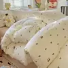 2025 Nuevo Bolso Pequeño de Tela Espesa Grado A Sábana de Cama de Algodón Lavado Tradicional Coreano Juego de Sábanas Ajustadas de Tres Piezas para Estudiante Juego de Cuatro Piezas