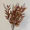 Arreglos florales de hoja de mimbre para decoración de pasillo de boda, pared floral, decoración de salón de bodas, arreglo de pared de fondo estilo bosque de plantas verdes, decoración de techo