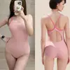 Nuevo Traje de Baño Popular, Traje de Baño Macaron de Carreras para Mujer, Traje de Baño de Nylon de Color Sólido para Mujer, Especialmente Diseñado para Piscinas