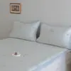 Juego de tres piezas de alfombrilla refrescante de seda helada con cuentas para cachorros Dachshund para verano, alfombrilla refrigerada para niños, alfombrilla suave para dormitorio de estudiantes, lavable a máquina